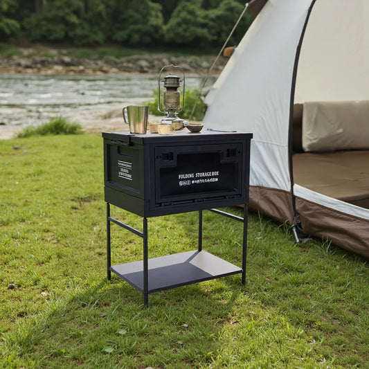 Portable outdoor foldable camping storage box Large capacity multifunctional home outdoor storage box camping table