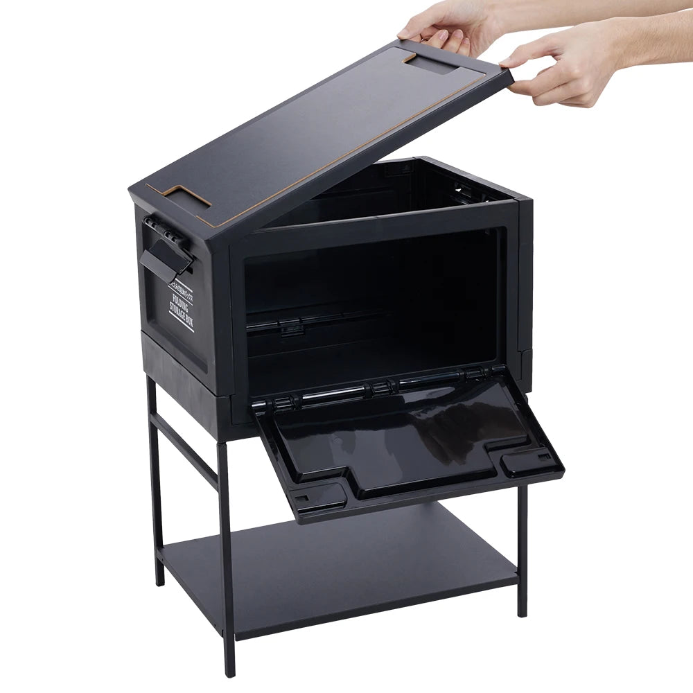 Portable outdoor foldable camping storage box Large capacity multifunctional home outdoor storage box camping table