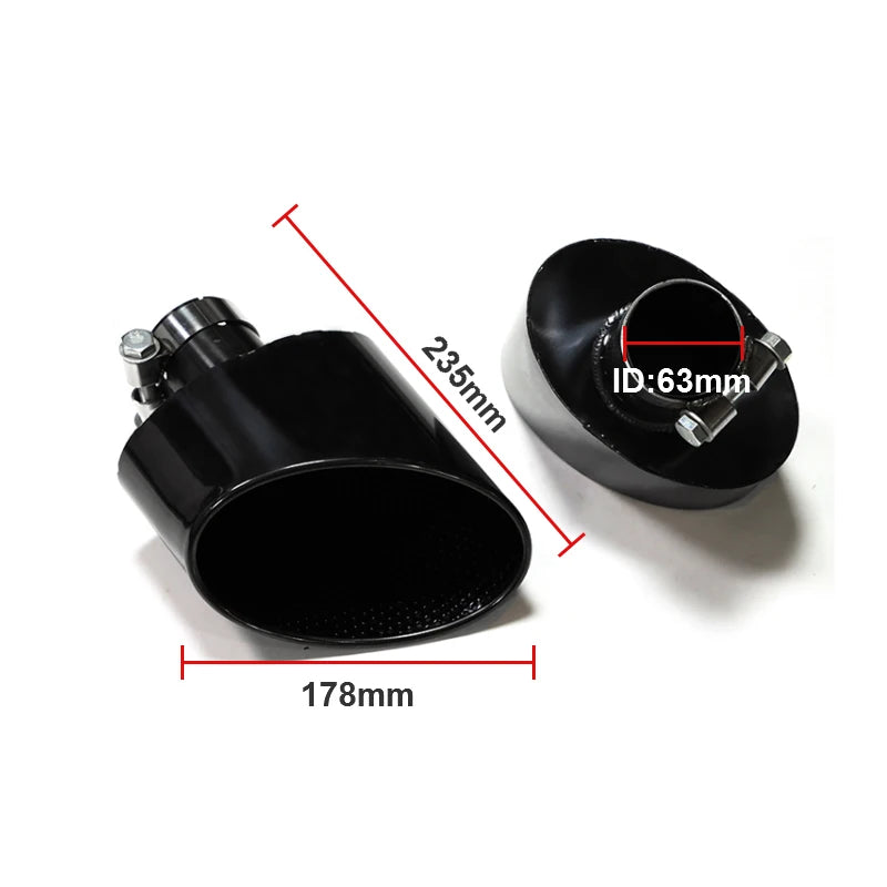 Oval Exhaust Tip For For Audi A3 A4 A5 A6 A7 Upgrade To RS3 RS4 RS5 RS6 RS7 Look Tailpipe Nozzle Exhaust System Muffler Tip