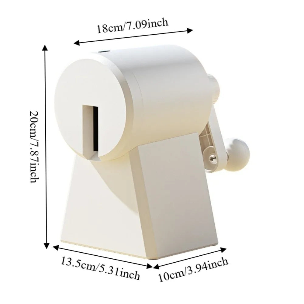 Portable Hand-Cranked Shaved Ice Machine with Ice Box Labor Saving Ice Crusher Plastic Smoothie Machine Street Stall