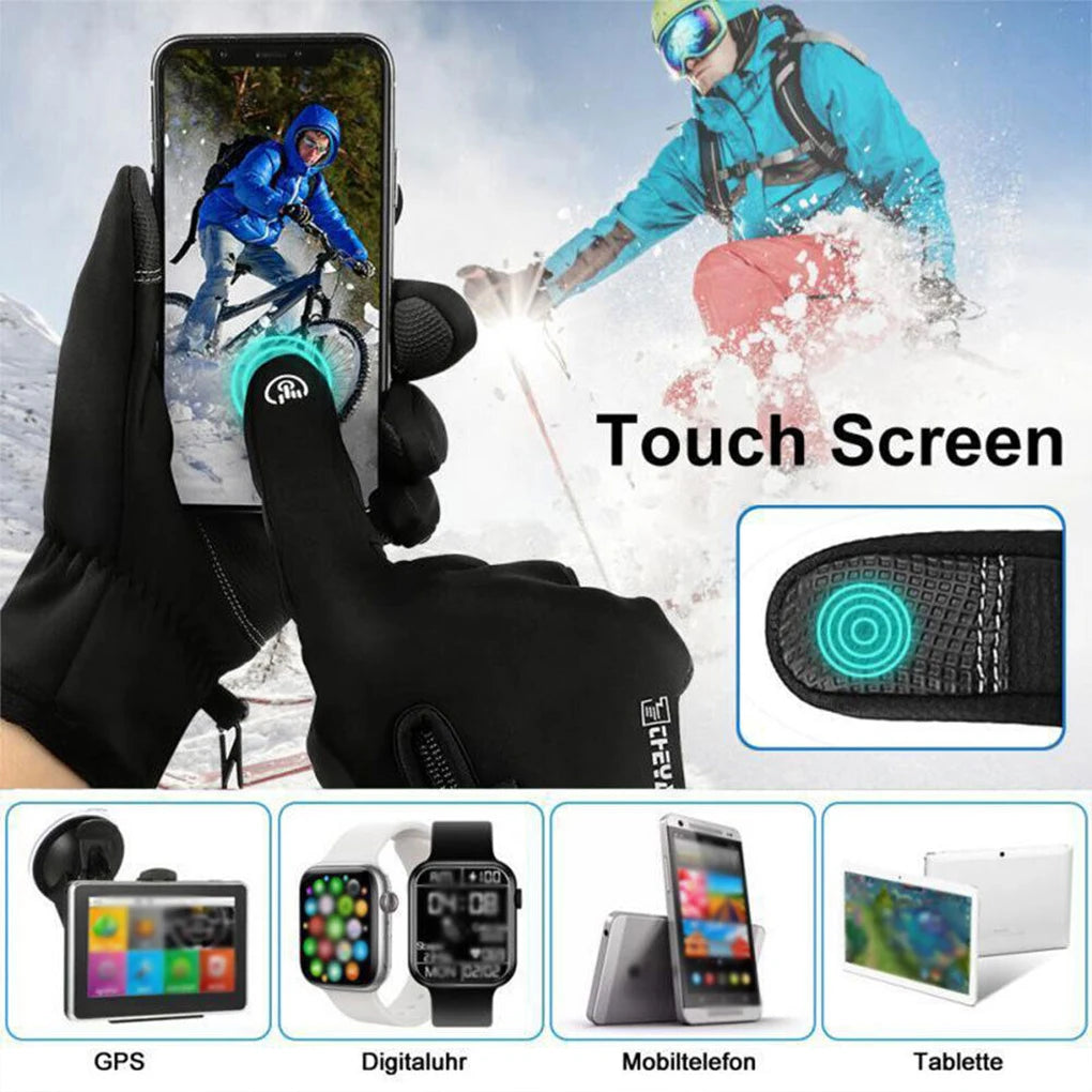 M-XXL USB Touch Screen Gloves Heated Motorcycle Gloves Cycling Running Ski Winter Gloves Hiking Walking Anti-Slip Glove