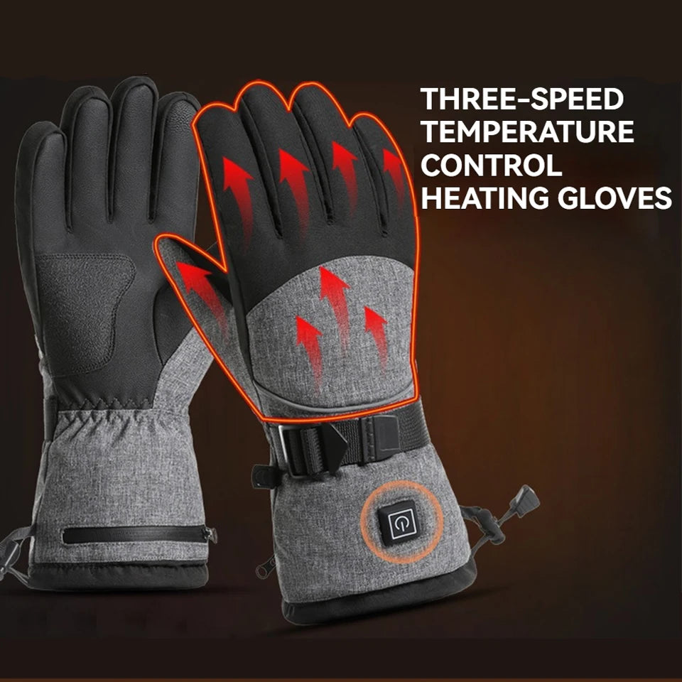 LOOGDEEL Heating Hand Warmer Electric Thermal Gloves Waterproof Snowboard Cycling Motorcycle Bicycle Ski Outdoor Winter Gloves