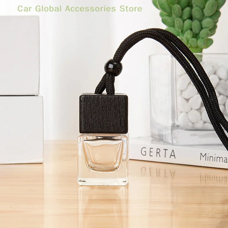 Dyed Square Cap Black Cap Empty Bottle Car Essential Oil Diffuser Fragrance Air Freshener Scent Perfume Bottle Ornament