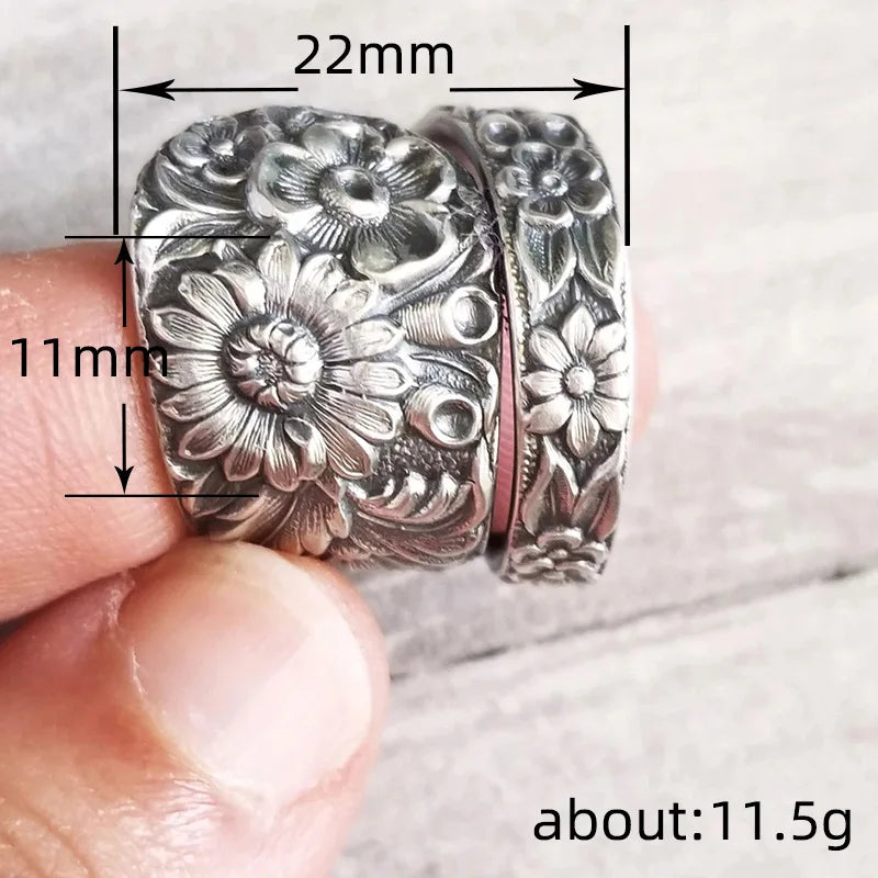 New Sunflower Dark Series Flower Ring with Colorful Flowers for Women's Engagement   Adjustable Opening