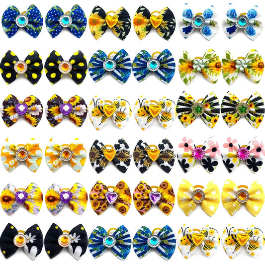 10/20/30 Pcs Spring Dog Hair Bows Small Dog Hair Bows Cute Spring Pet Dog Hair Accessories Dog Grooming Bows Holiday Hair Bows