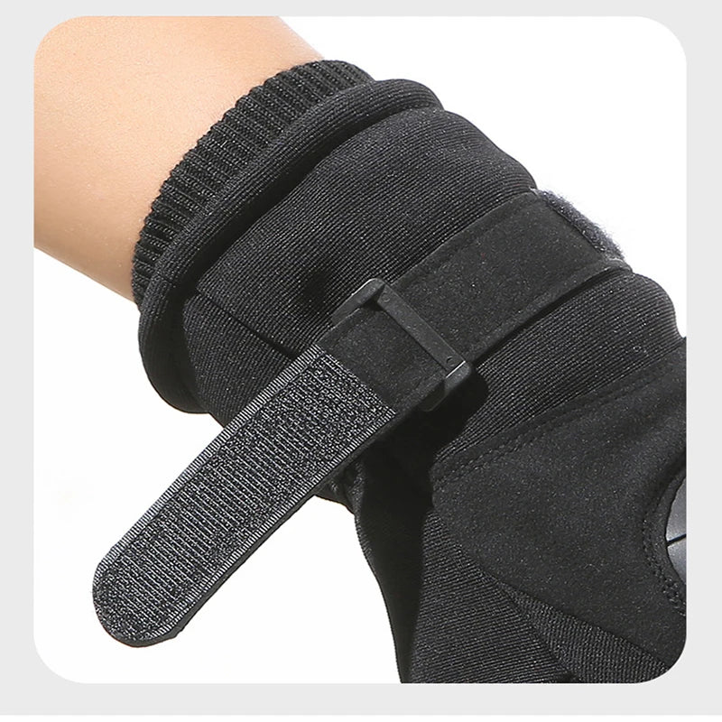 Winter Gloves for Men Outdoor Motorcycle Riding Windproof Cold-proof Anti-slip Warm Touch Screen Fleece Thickened Skiing Gloves