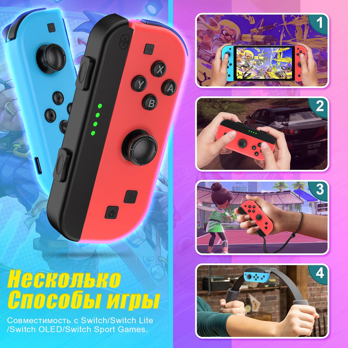 Gameped For Nintendo Switch/Ios/Android/Pc Wireless Video Game Controller Trubo Control Console Joystick With Bluetooth