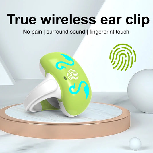NEW Bluetooth 5.3 Wireless Bone Conduction Headphones T75 Clip Ear Music Noise Canceling Headset HD Call Sports Gaming Earphone