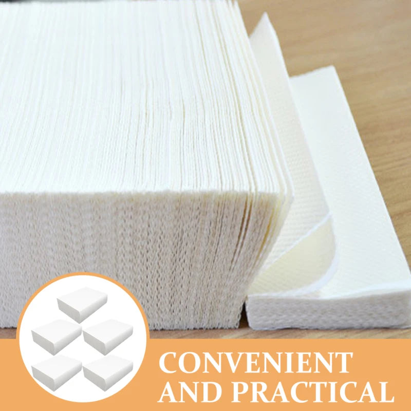 5Pcs Thick Paper Towels Hand Napkins For Hotel Bathroom Kitchen Water Absorbent Multi Function Refill Dispenser Sanitary Tissue