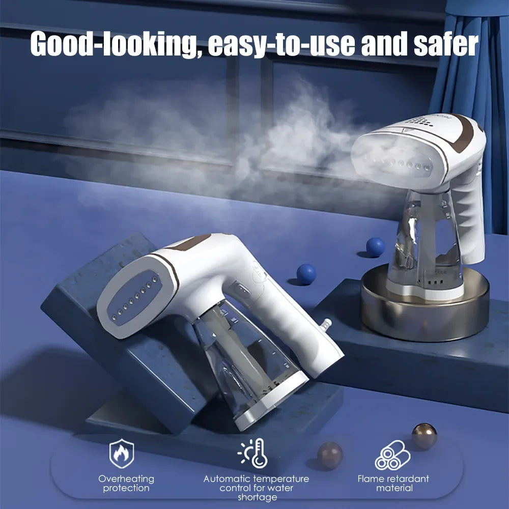 Handheld Garment Steamer for Clothes 1600W Powerful Electric Steam Iron Foldable Portable Traveling Clothes Steamer Home