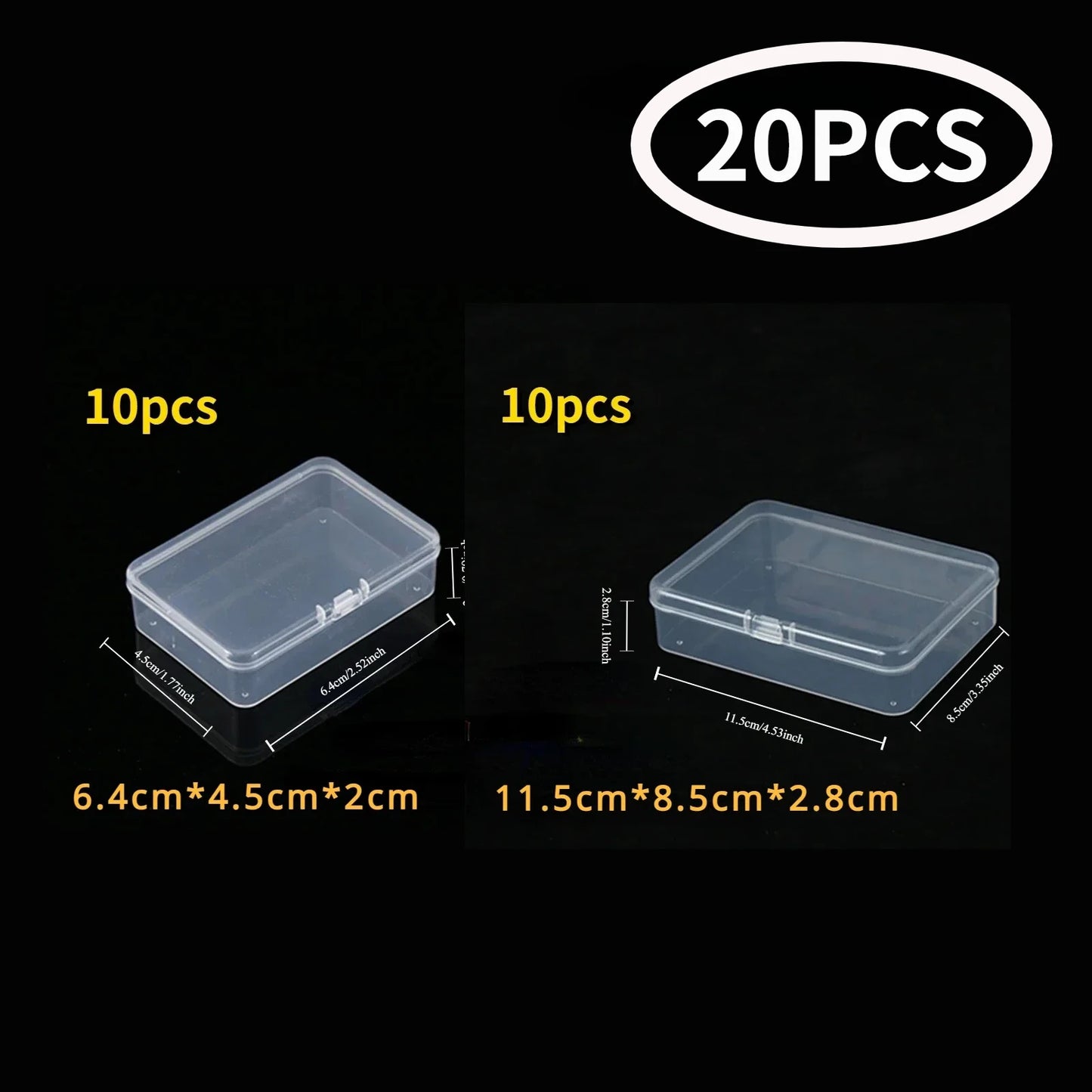 Mini Plastic Rectangular Storage Box Translucent Packing Box Dustproof Durable Strong Jewelry Case Container Home Storage