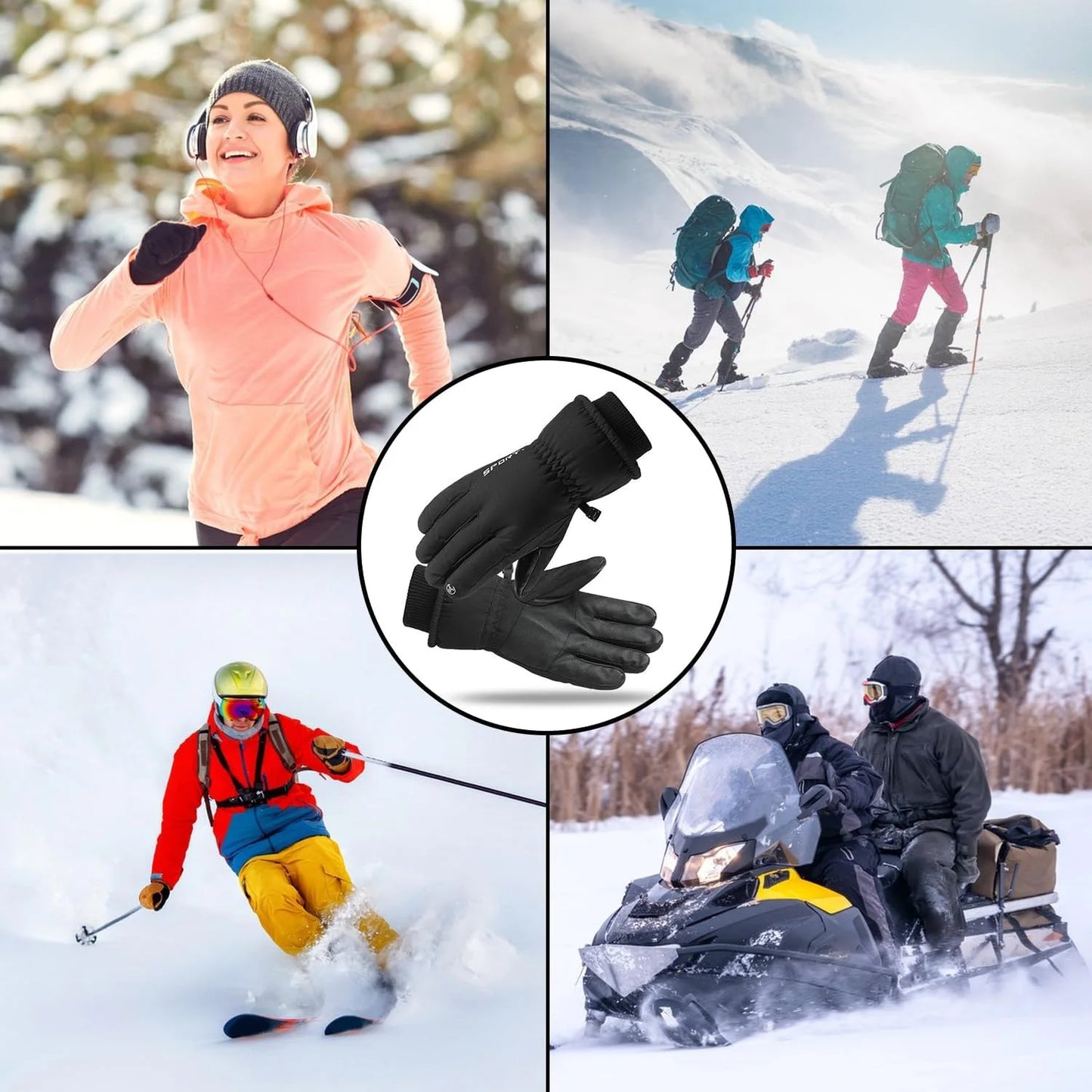 Winter Gloves for Warm 3M Thinsulate Windproof Waterproof Cycling Warm Winter Fishing Cycle Skiing Equipment Outdoor Wear