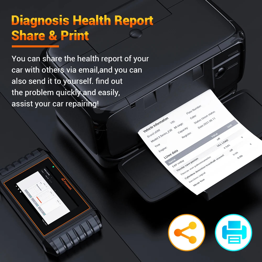 2025 Foxwell NT726 OBD2 Scanner BI-Directional All Systems Oil EPB Battery Registration 12 Reset OBD 2 Car Diagnostic Scan Tool