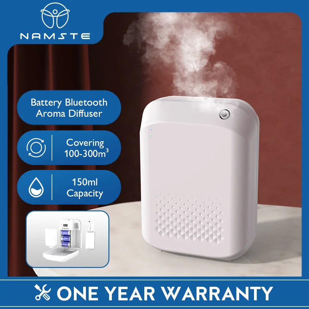 NAMSTE  300m³ Battery Aroma Diffuser Bluetooth Electric Scent Diffuser Wall Hanging Essential Oil Diffuser Home Air Freshener