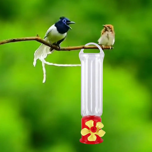 Transparent Hummingbird Feeders Portable Removable Plastic Hanging Bird Feeders Long-lasting Leak-proof Garden