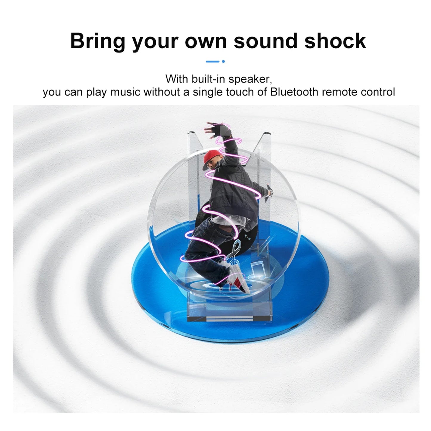 Mini 3D Holographic Projector Fan Desktop LED Advertising Machine Hologram Picture Video Display Remote Control with Stand
