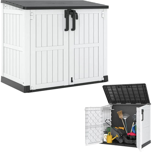 Weatherproof 36 Cu. Ft. Horizontal Outdoor Storage Shed with Lockable Door