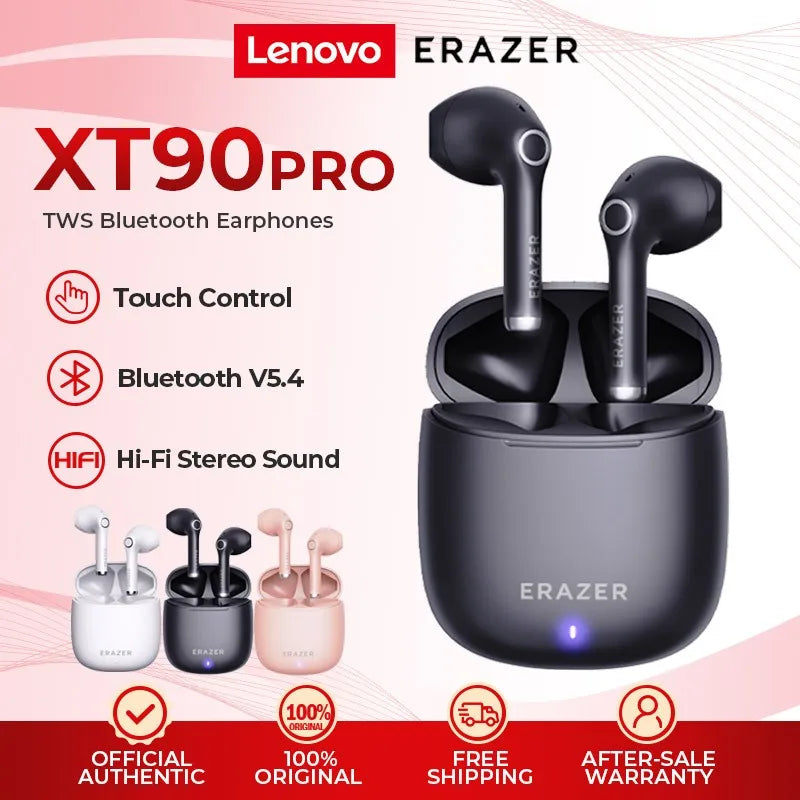Erazer XT90 PRO Bluetooth 5.4 Earbuds Wireless Earphone Waterproof Headsets HIFI Sound Bass Quality With Mic Headphones