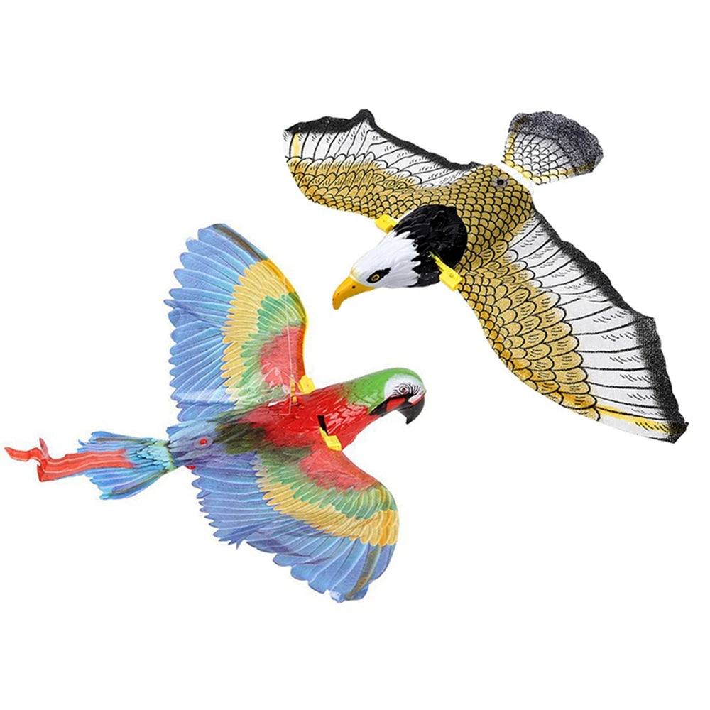 Simulation Bird Interactive Cat Toys Electric Hanging Eagle Flying Bird Cat Teasering Play Cat Stick Scratch Rope Kitten Dog Toy