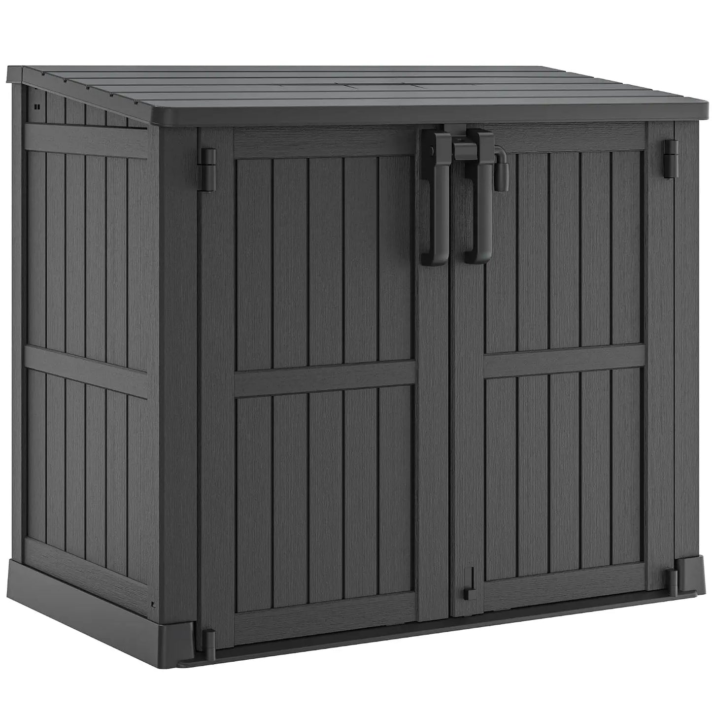 Outdoor Storage Cabinet 37 Cu Ft with Lockable Doors, Portable Horizontal Resin Storage Shed -Easy to Assemble,, Custom