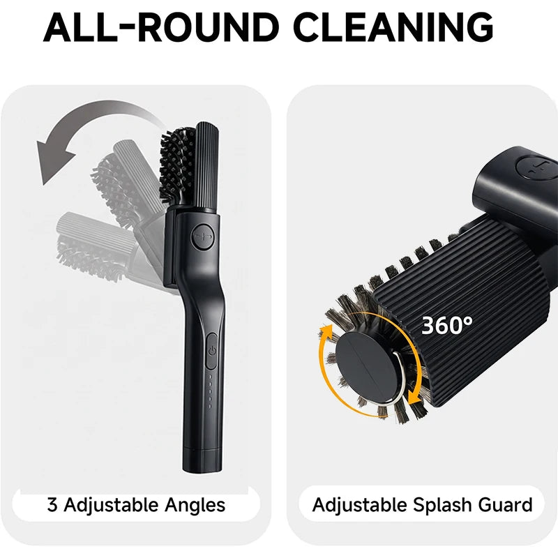 Electric Grill Brush 2600mAh Cordless Rechargeable 3-Speed & Angle Adjust Rotary Grill Cleaning Brush for Barbecue Grates