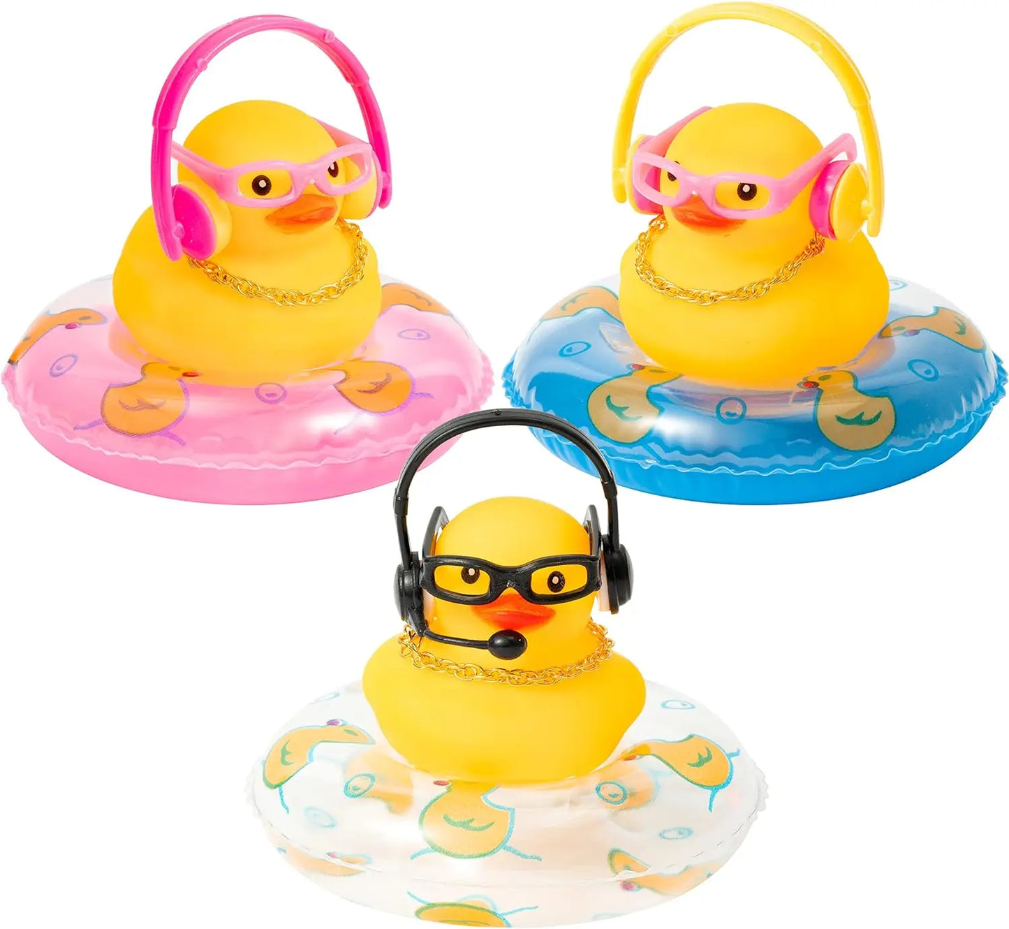 Mini Yellow Car Duck Rubber for Car Accessories Dashboard Toy Small Duck Car Decoration Interior Cute Ornaments