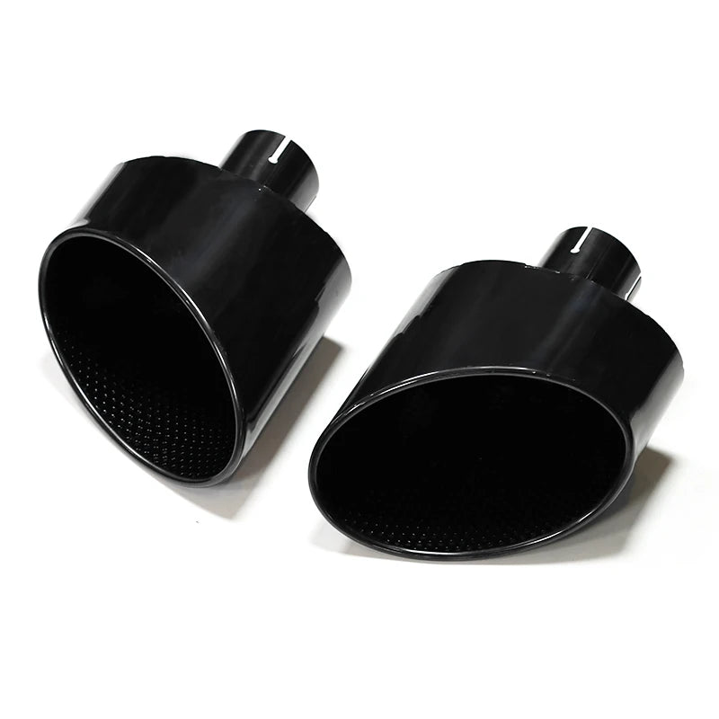 Oval Exhaust Tip For For Audi A3 A4 A5 A6 A7 Upgrade To RS3 RS4 RS5 RS6 RS7 Look Tailpipe Nozzle Exhaust System Muffler Tip