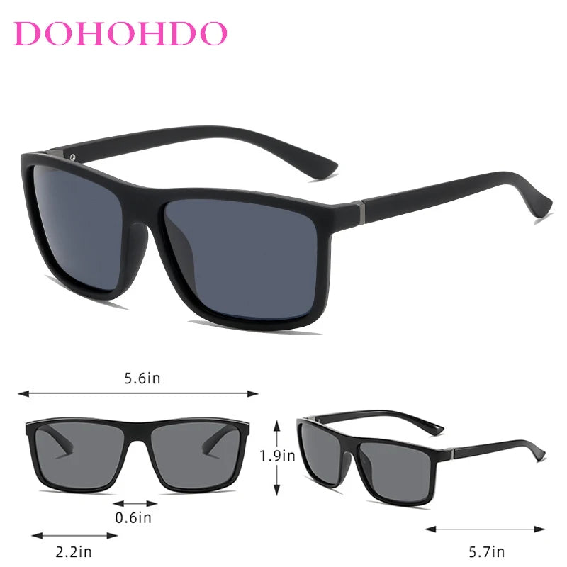 2023 Luxury Square Vintage Polarized Sunglasses For Men Women Fashion Travel Driving Anti-glare Sun Glasses Male Eyewear UV400