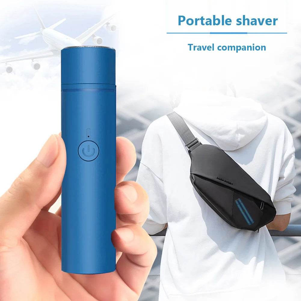 Portable Electric Shaver USB Rechargeable Mini Electric Shaving Tool Washable Cordless Shaver Floating Shave for Men Home/Travel