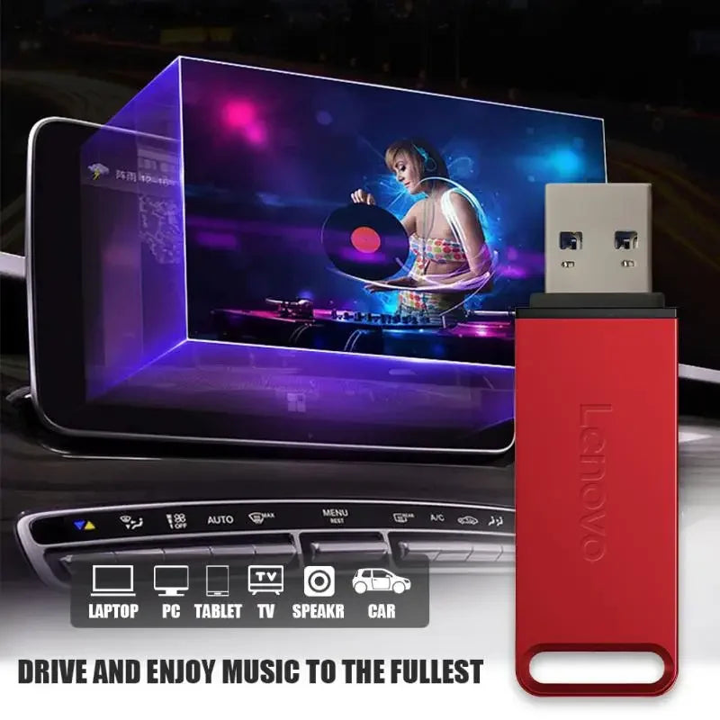 Lenovo Original 2TB USB 3.2 Flash Drive High-Speed Pen Drive 1TB 512GB Metal Waterproof USB Memory For Computer Storage Devices