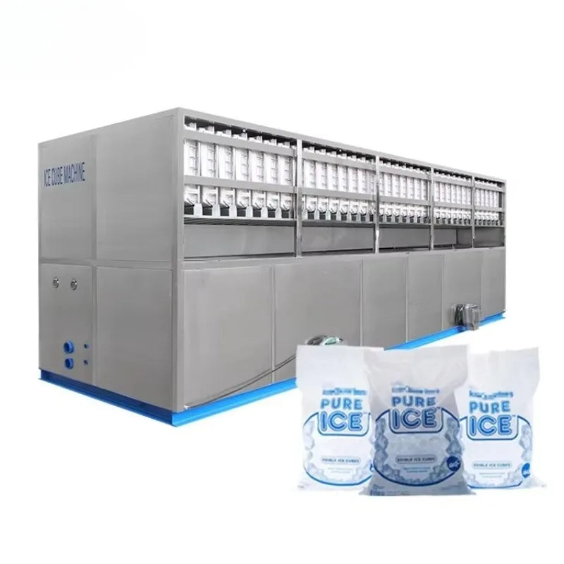 Customized Automatic PLC Controlled Ice Cube Machine 5 Ton/Day Industrial Ice Making Machine for Ice Factory & Beverage Industry