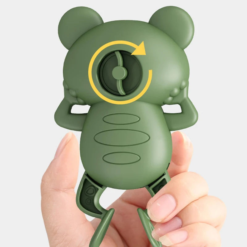 Cartoon Frog Bath Toy For Baby Swimming Pool Bathroom Beach Shower Game Duck Wind-up Clockwork Toy Summer Children Kid Water Toy
