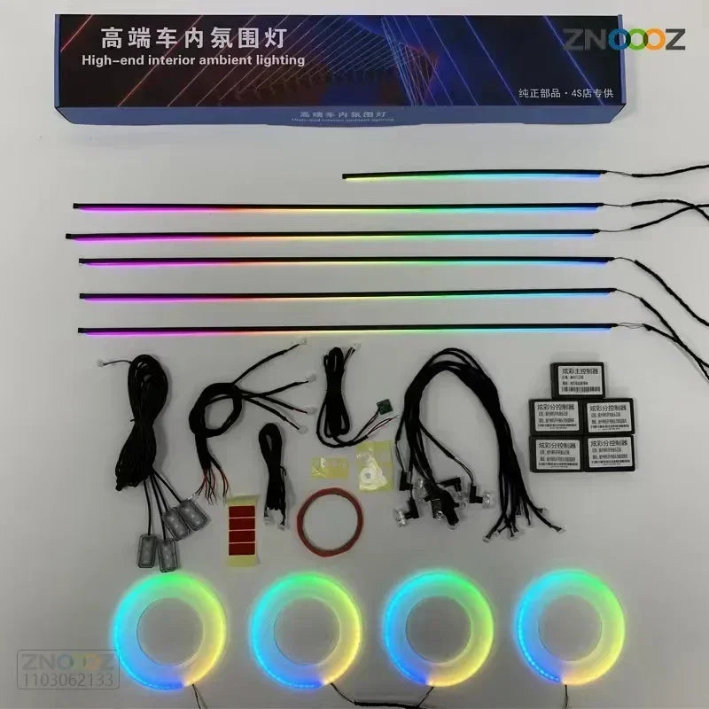 For Kia 64 Color RGB Symphony Car LED  Interior Ambient Light