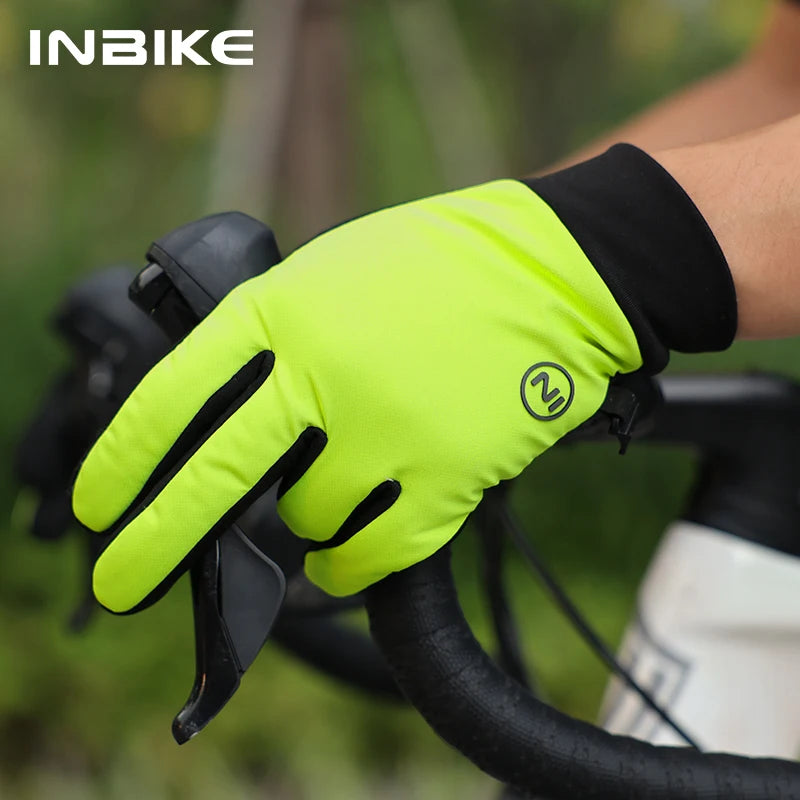 INBIKE Touchscreen Winter Gloves for Men Windproof Thermal Insulated Road Bike Cycling Gloves Man for Cold Weather E-Bike Riding