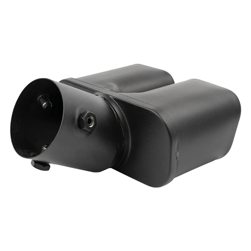 Inlet 63mm Dual Outlet Car Exhaust Tip Stainless Steel Black Exhaust Tips Muffler Tail Double Pipe Tube Tips Car Accessories