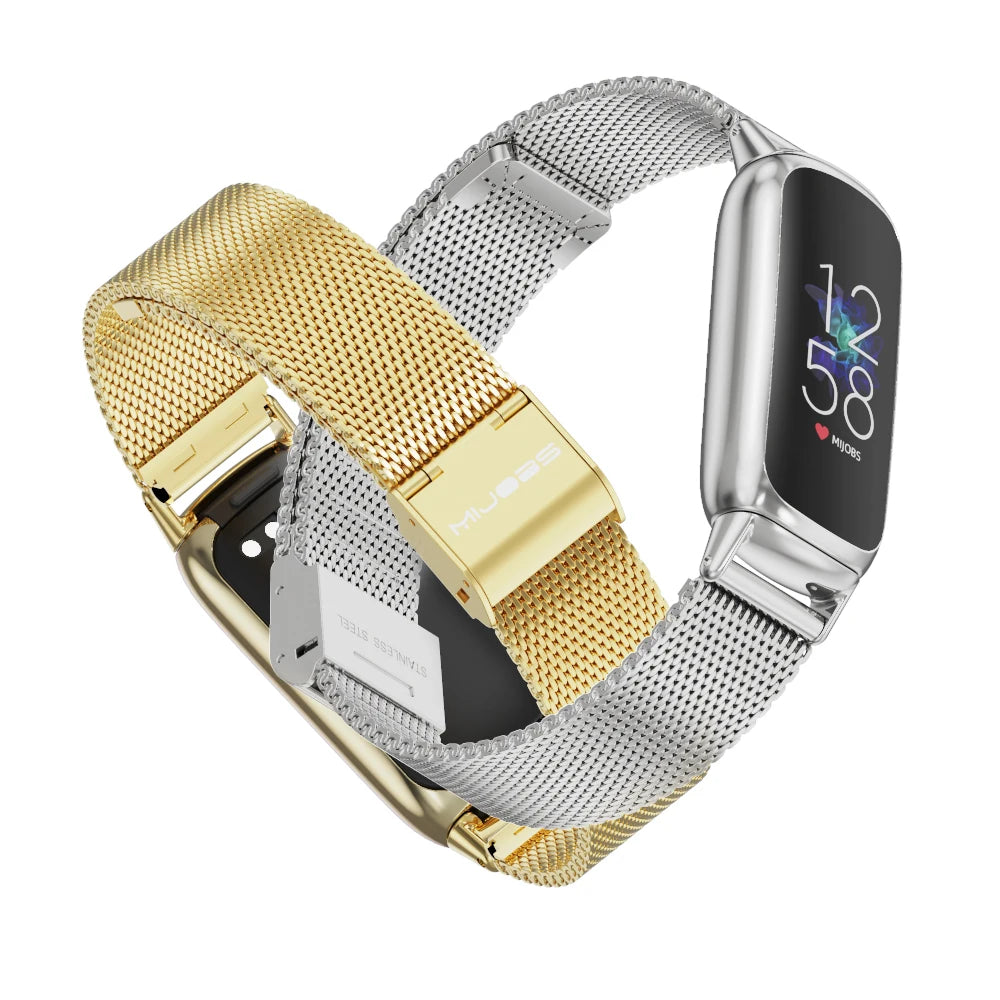 For Fitbit Luxe Smart Watchband Metal Milanese Wristband Stainless Steel Band Wrist Strap for Fitbit Luxe Bracelet