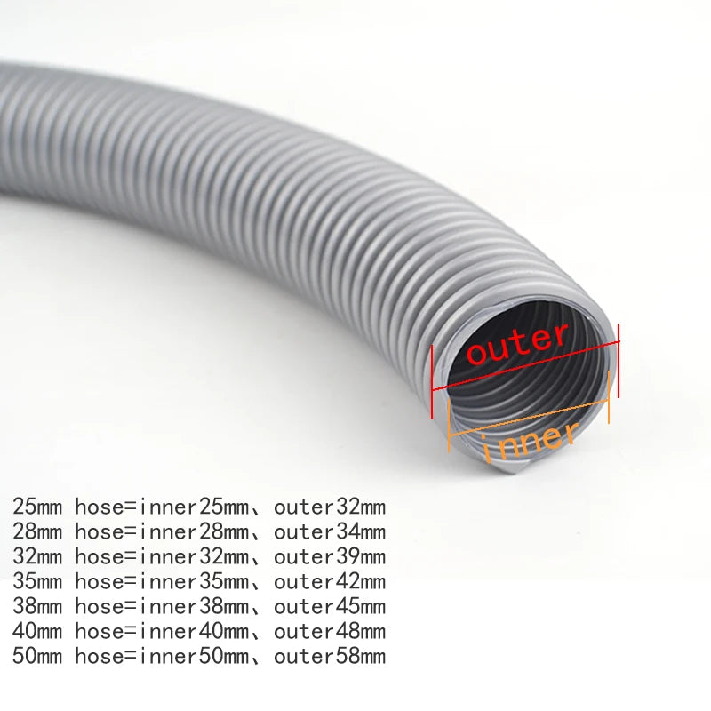 General  vacuum cleaners thread Hose  inner 25mm 28mm 32mm 35mm 38mm 40mm 50mm  bellows straws durable vacuum cleaner parts