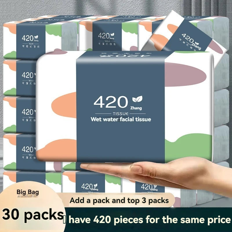 1-9PCS Box Paper Towel Whole Box Affordable Household Toilet Paper Virgin Wood Pulp Paper Towel Home Napkins Toilet Paper