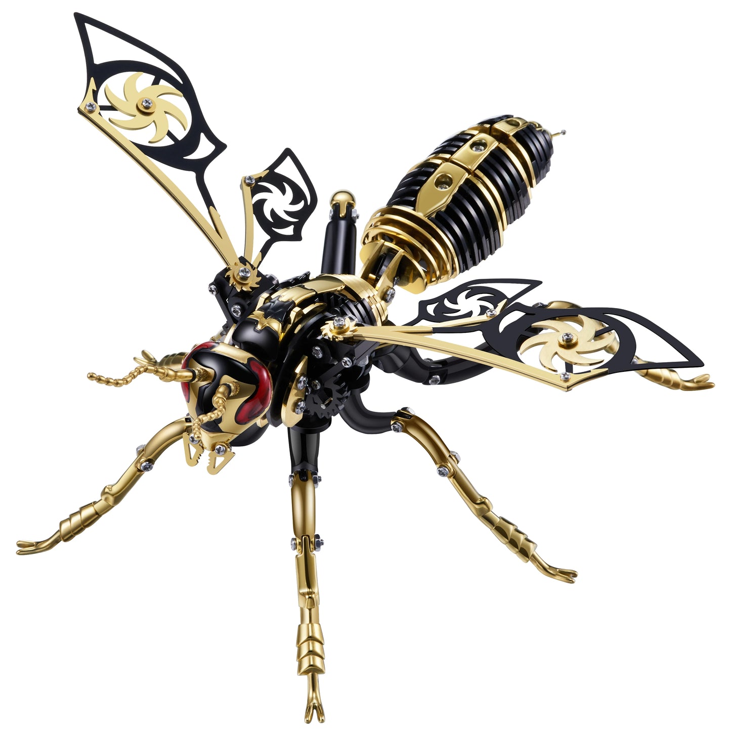 Punk 3D Wasp Stainless Steel Model Adult Assembly Kit Anti-Stress Metal Mechanical Insect Animal Toys Christmas Gift for Kids