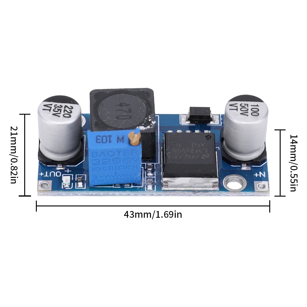 Adjustable Output LM2596S Step Down Module DC to DC Buck Converter Voltage Regulator Conversion Power Supply Module LM2596