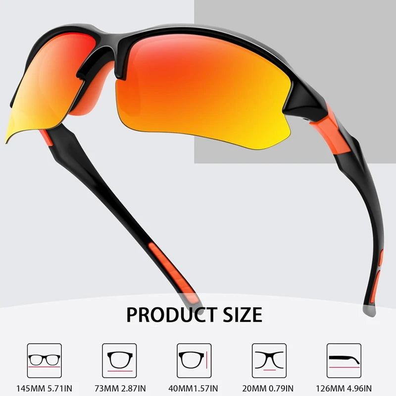 2024 Sports Polarized Sunglasses for Men Cycling Running Fishing UV400 Sun Glasses Lightweight Outdoor Goggles