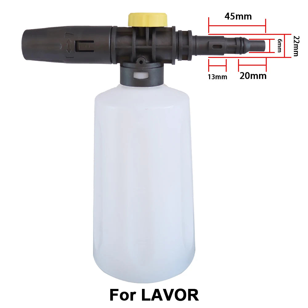 750ML Snow Foam Lance For Karcher K Series/ Lavor Car Pressure Washers Soap Foam Generator With Adjustable Sprayer Nozzle