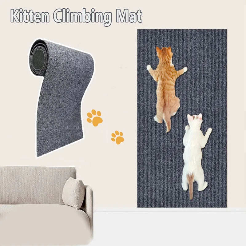 Anti Cat Scratch Board Sofa Protection Kitten Climbing Mat Paws Sharpen Diy Cut Pasted Wall Carpet Pet Scratch Board Cats Toys