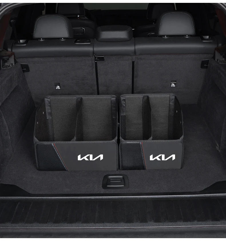 KIA Folding Car Trunk Organizer Box Storage Bag Tools Tidying For KIA EV6 Stinger RIO Sorento Picanto Ceed Borrego Syros K4 K5