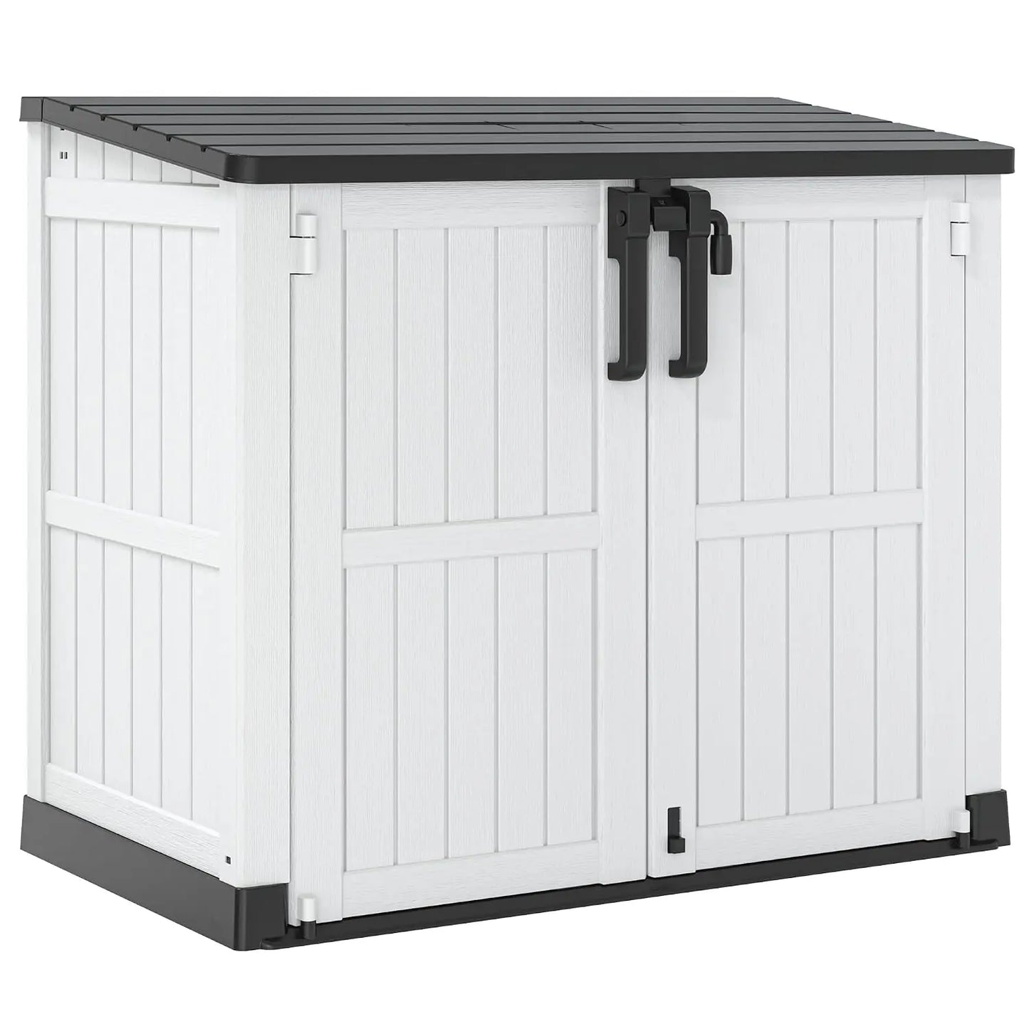 Outdoor Storage Cabinet 37 Cu Ft with Lockable Doors, Portable Horizontal Resin Storage Shed -Easy to Assemble,, Custom