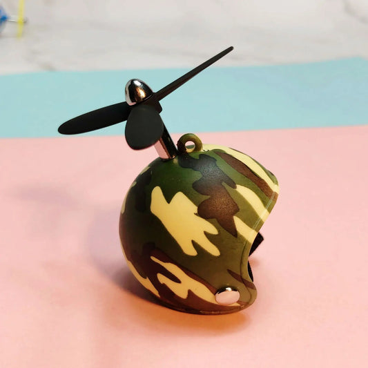 Yellow Black Rubber Duck Animal Pattern Helmet with Propeller for Car Bike Handle Bar Decoration Rubber Squeeky Duckling Duckies