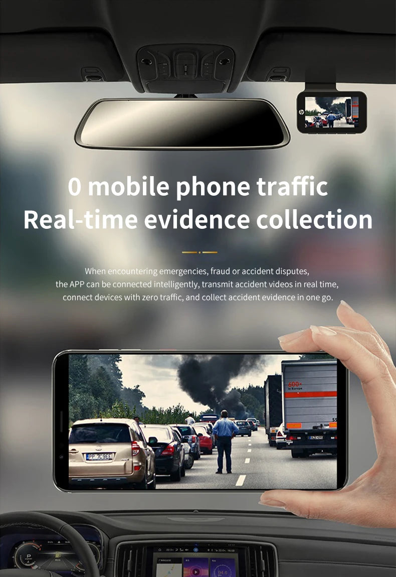 HP dash cam Car Recorder HD Night Vision Car camera WiFi Car DVR Video Loop Video Parking Monitor dashcam auto dash car camera
