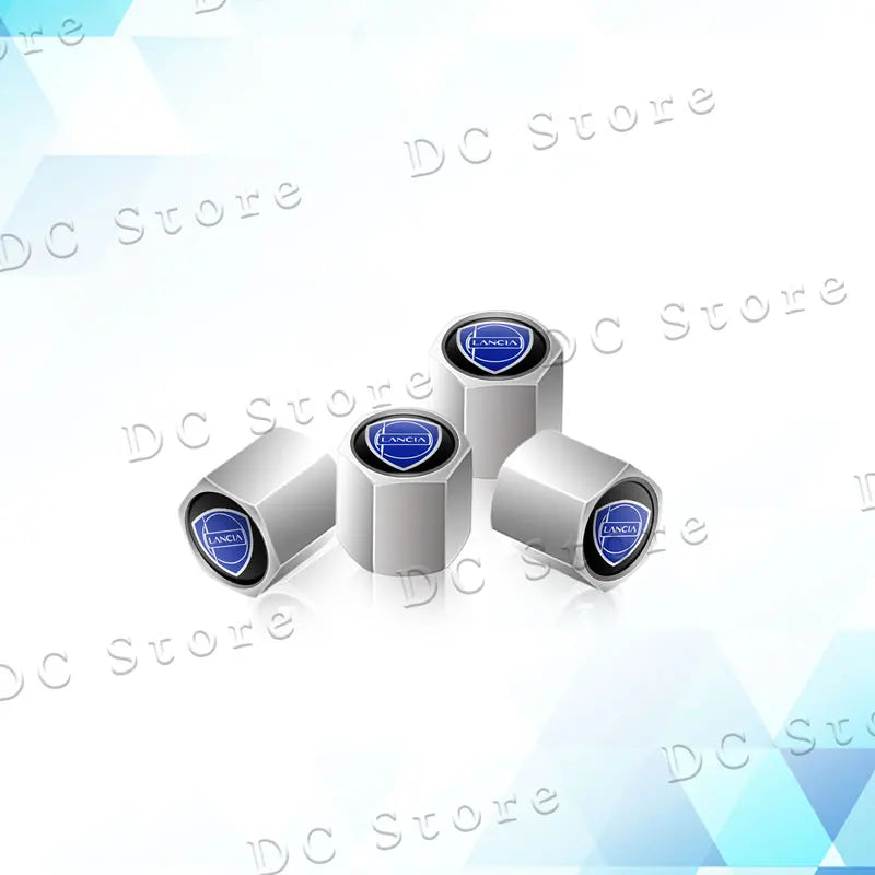 4Pcs Car Decor Metal Emblem Wheel Tire Valve Stem Caps Tyre Air Dust Cover For Lancia Logo Delta 3 Musa Ypsilon Phedra Voyage