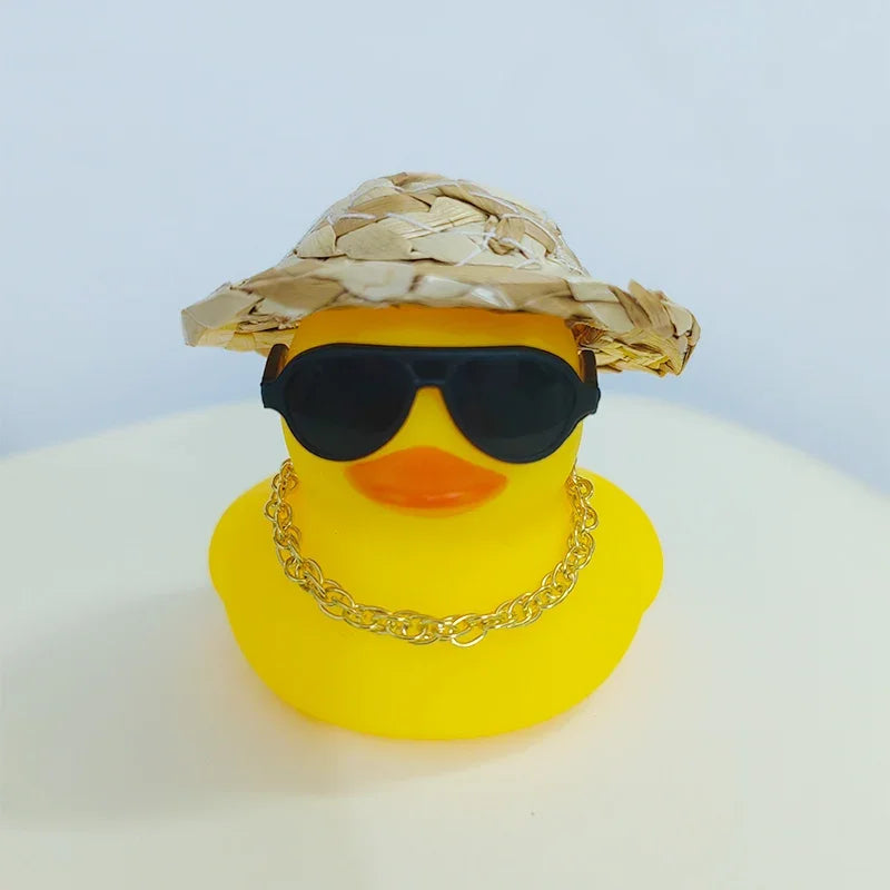 Mini Yellow Car Duck Rubber for Car Accessories Dashboard Toy Small Duck Car Decoration Interior Cute Ornaments