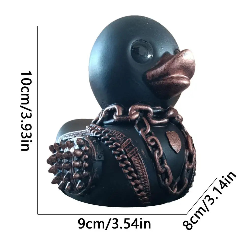 Duck Statue Indoor Gothic Sculpture Punk Animal Figurine Resin Statues Desk Decor Collectible Figurines Satan Duck Decoration